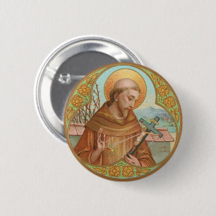 St. Francis of Assisi (BK 002) 6 Cm Round Badge