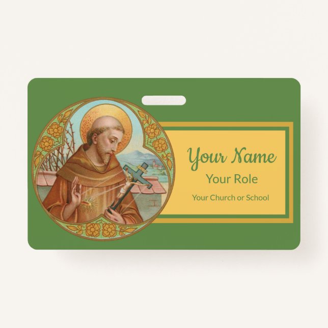 St. Francis of Assisi (BK 002) ID Badge (Front)