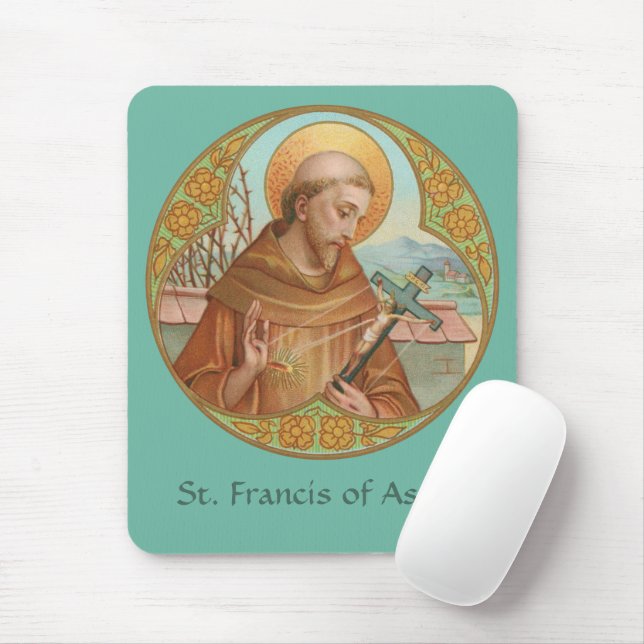 St. Francis of Assisi (BK 002) Mouse Mat (With Mouse)