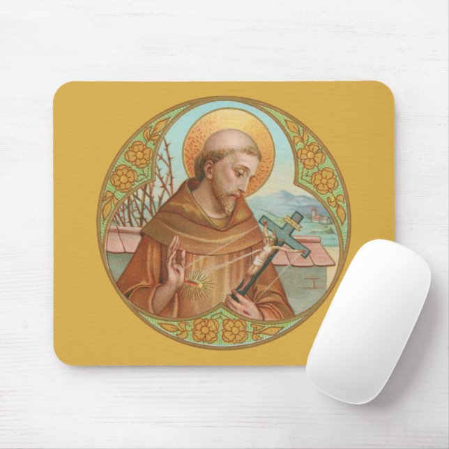 St. Francis of Assisi (BK 002) Mouse Mat (With Mouse)