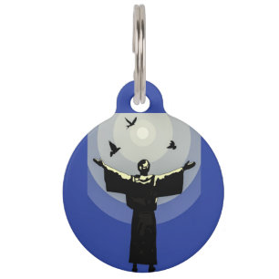 St. Francis of Assisi Blue Animal Protector Pet Tag