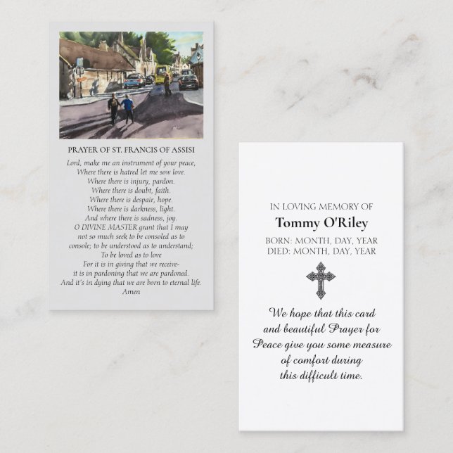 St. Francis of Assisi Bruges Violet Yellow Blue Business Card (Front/Back)