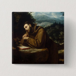 St. Francis of Assisi by Cigoli 15 Cm Square Badge