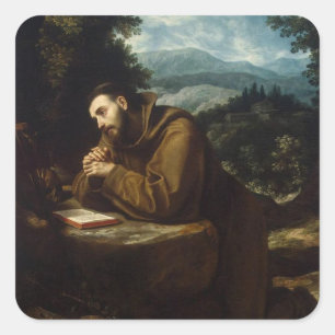 St. Francis of Assisi by Cigoli Square Sticker