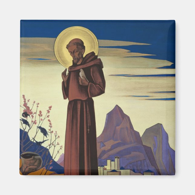 St Francis of Assisi (Christian Saint) Magnet (Front)
