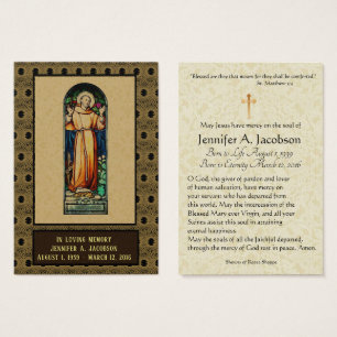 St. Francis of Assisi Funeral Memorial Holy Card