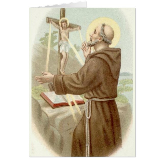 St. Francis of Assisi Greeting Card w/prayer (Front)