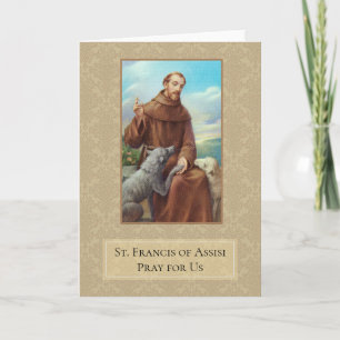 St. Francis of Assisi Greeting Card w/prayer