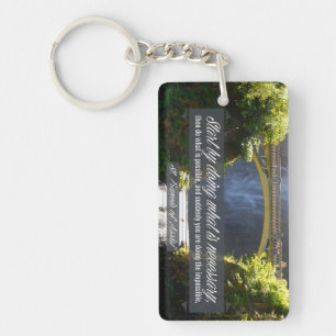 St Francis of Assisi Inspirational Quote "Doing" Key Ring