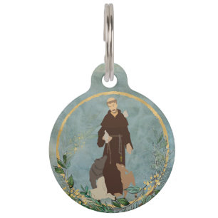 St. Francis of Assisi Jade Gold Pet Protecter Tag