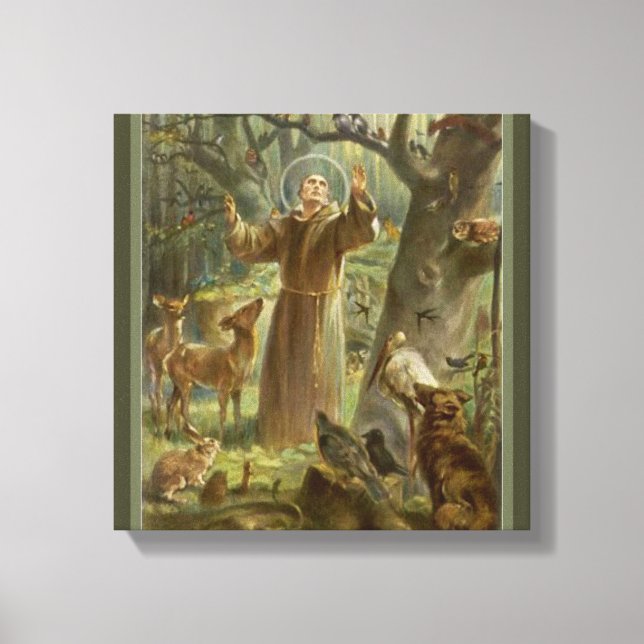 St. Francis of Assisi, lover of animals Canvas Print (Front)