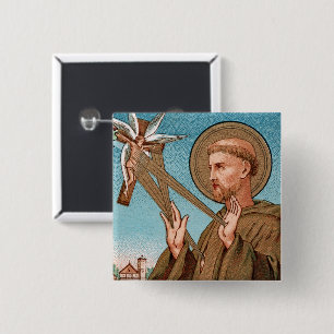 St. Francis of Assisi, Pater Seraphicus (SAU 040) 15 Cm Square Badge
