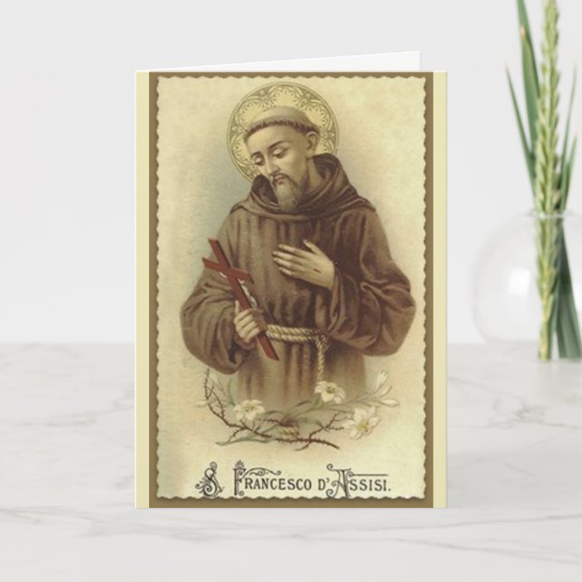 St. Francis of Assisi Patron Saint of Animals Card (Front)