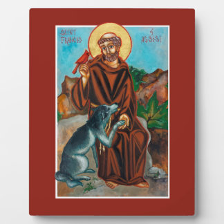 St. Francis of Assisi Patron Saint of Animals Icon Plaque