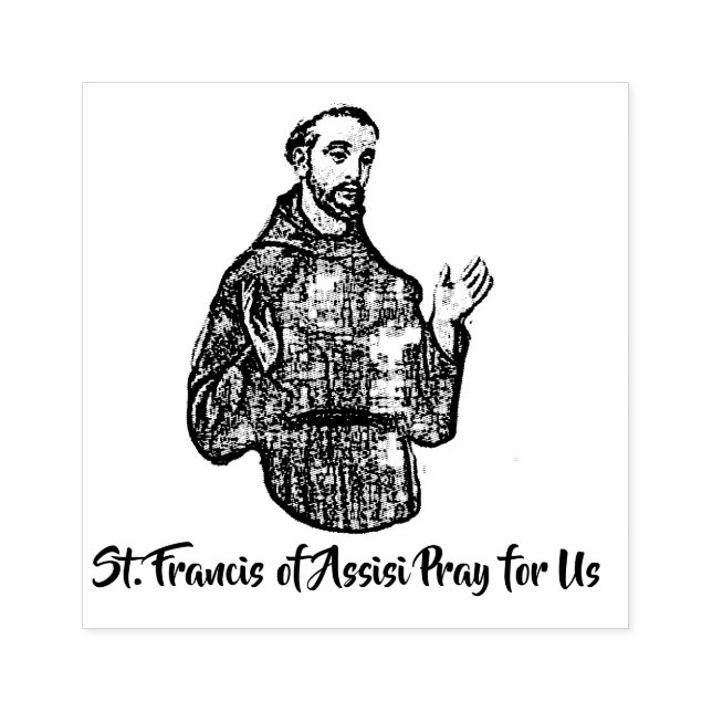 St. Francis of Assisi Patron Saint of Animals Rubber Stamp (Imprint)