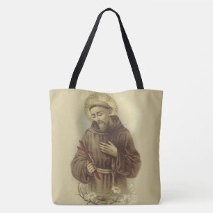 St. Francis of Assisi Patron Saint of Animals Tote Bag