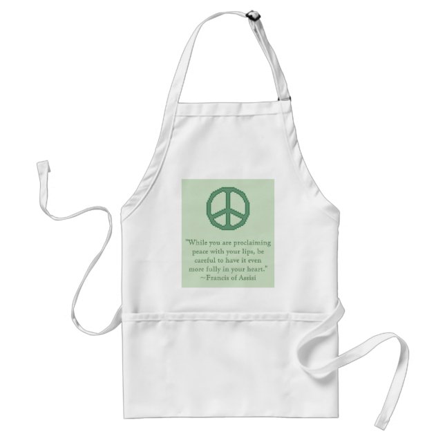 St. Francis of Assisi Peace Quote Apron (Front)