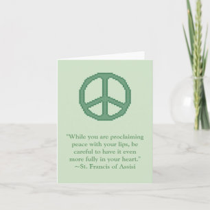 St. Francis of Assisi Peace Quote Notecard