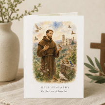 St. Francis of Assisi Pet Sympathy Card