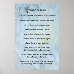 St Francis of Assisi prayer Poster