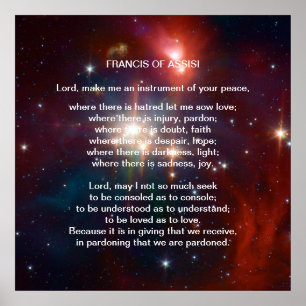 St Francis of Assisi prayer Poster
