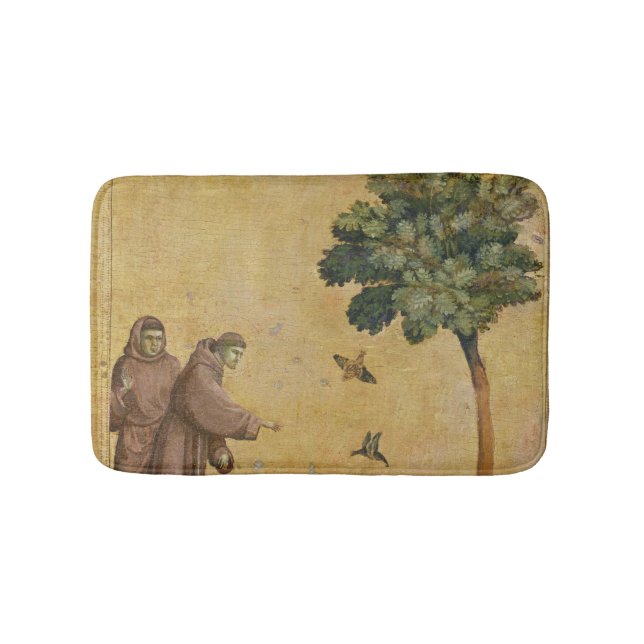 St. Francis of Assisi preaching to the birds Bath Mat (Front)