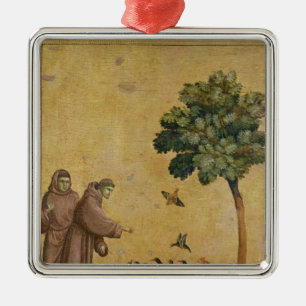 St. Francis of Assisi preaching to the birds Metal Tree Decoration