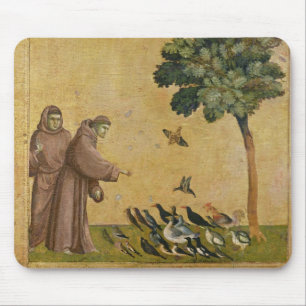 St. Francis of Assisi preaching to the birds Mouse Mat