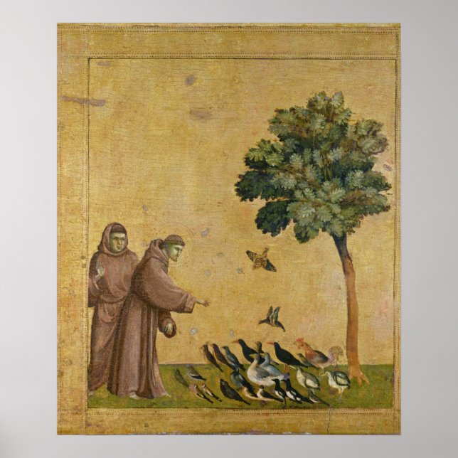 St. Francis of Assisi preaching to the birds Poster (Front)