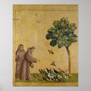 St. Francis of Assisi preaching to the birds Poster
