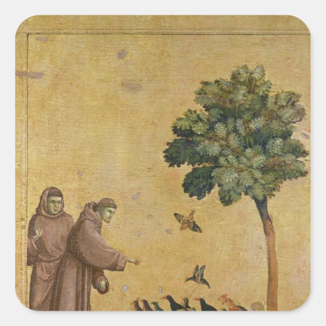 St. Francis of Assisi preaching to the birds Square Sticker (Front)
