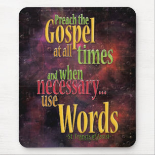 St. Francis of Assisi Quote Mouse Mat