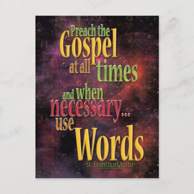 St. Francis of Assisi Quote Postcard (Front)