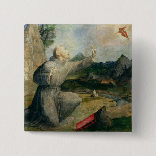 St. Francis of Assisi Receiving the Stigmata 15 Cm Square Badge