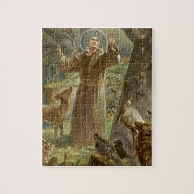 St. Francis of Assisi Surrounded by Animals Jigsaw Puzzle (Vertical)