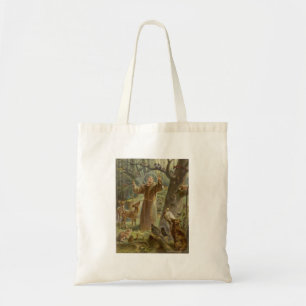 St. Francis of Assisi Surrounded by Animals Tote Bag