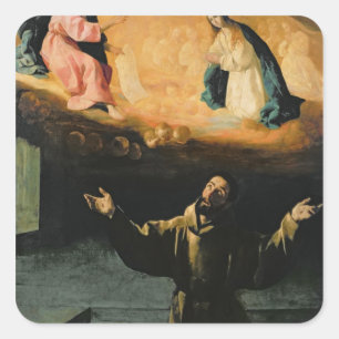 St. Francis of Assisi,The Miracle of the Roses Square Sticker