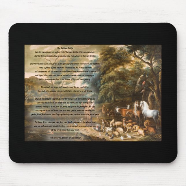 St. Francis of Assisi & The Rainbow Bridge Mouse Mat (Front)