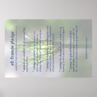 st francis pledge ( revised ) POSTER