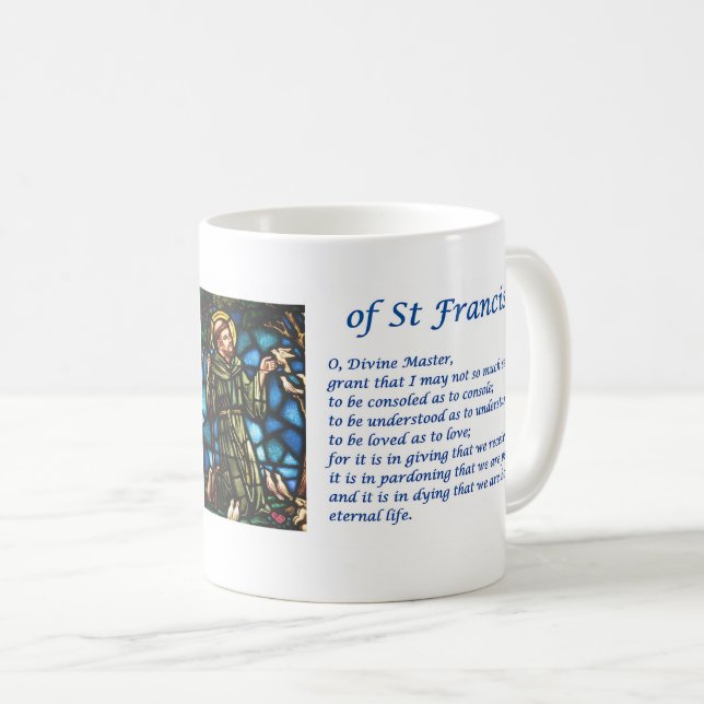 St Francis Prayer Coffee Mug (Front Right)