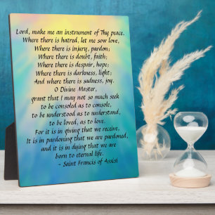 St. Francis' Prayer    Plaque