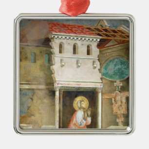 St. Francis Praying in the Church of San Metal Tree Decoration