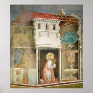 St. Francis Praying in the Church of San Poster