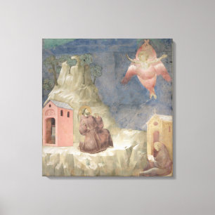 St. Francis Receiving the Stigmata, 1297-99 Canvas Print