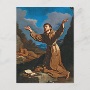 St. Francis Receiving the Stigmata by Guercino Postcard