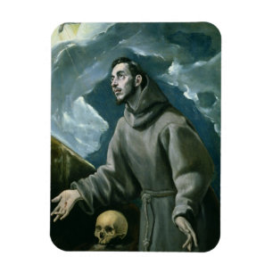 St. Francis Receiving the Stigmata (oil on canvas) Magnet