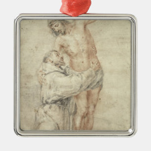 St. Francis Rejecting the World and Embracing Metal Tree Decoration