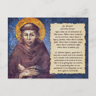 St Francis' Serenity Prayer Postcard