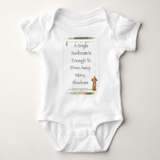 st. francis sunbeam prayer baby bodysuit