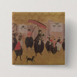 St. Francis Xavier  and his entourage 15 Cm Square Badge